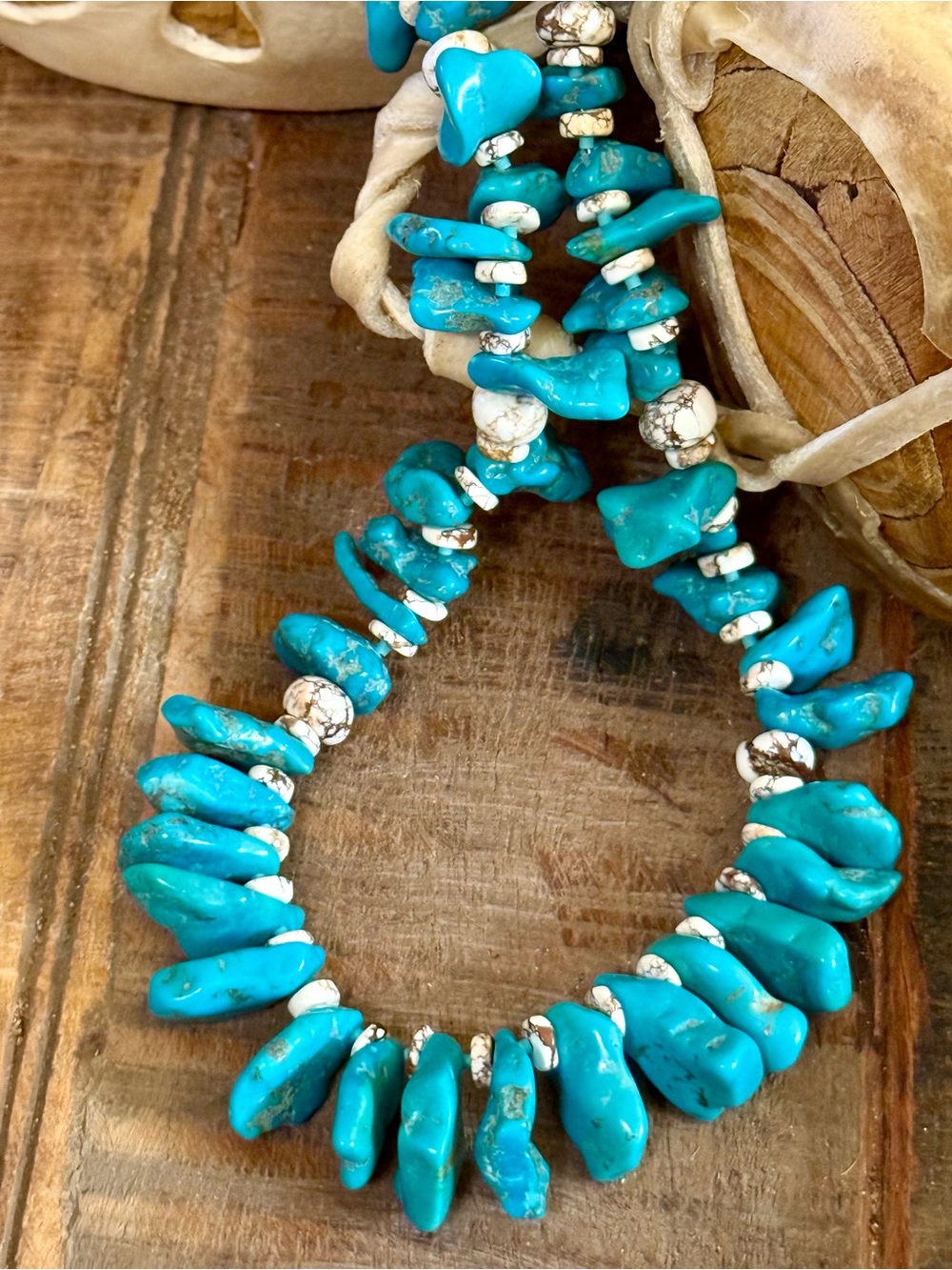 Desert Sky Blue Gem Turquoise Necklace